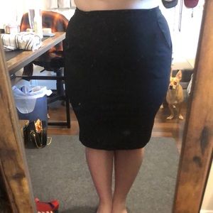 Black pencil Skirt with pockets